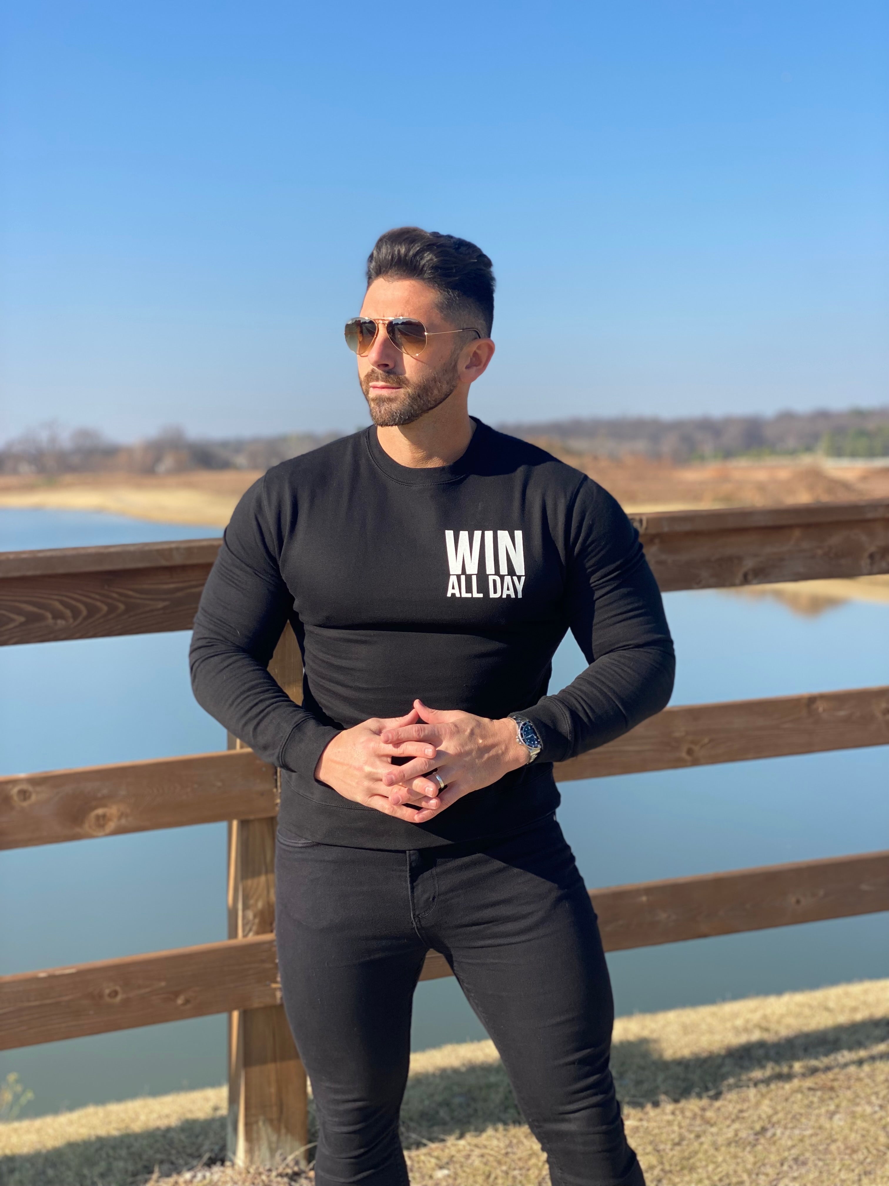 WIN ALL DAY - Unisex Crewneck Sweatshirt