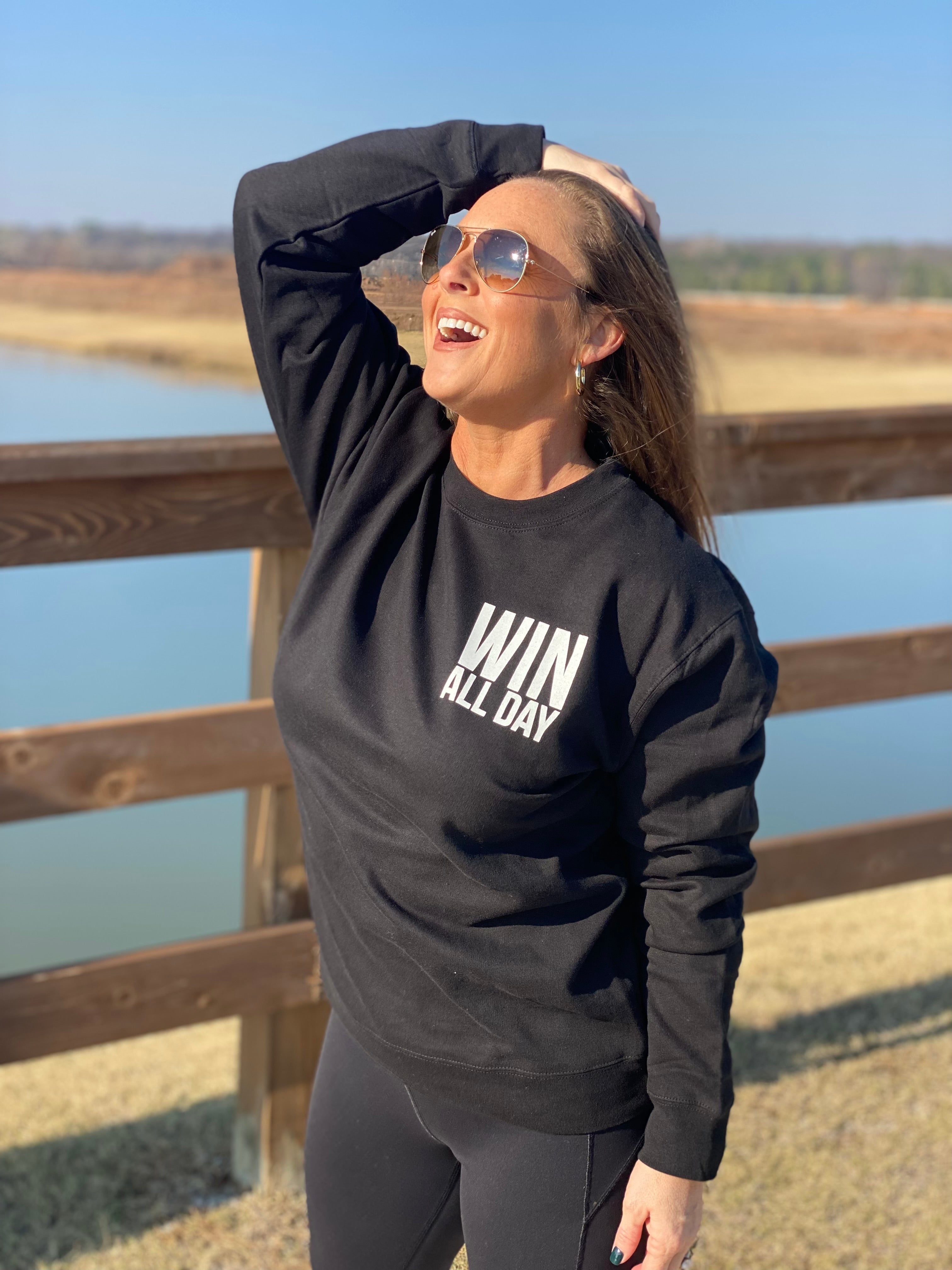 WIN ALL DAY - Unisex Crewneck Sweatshirt