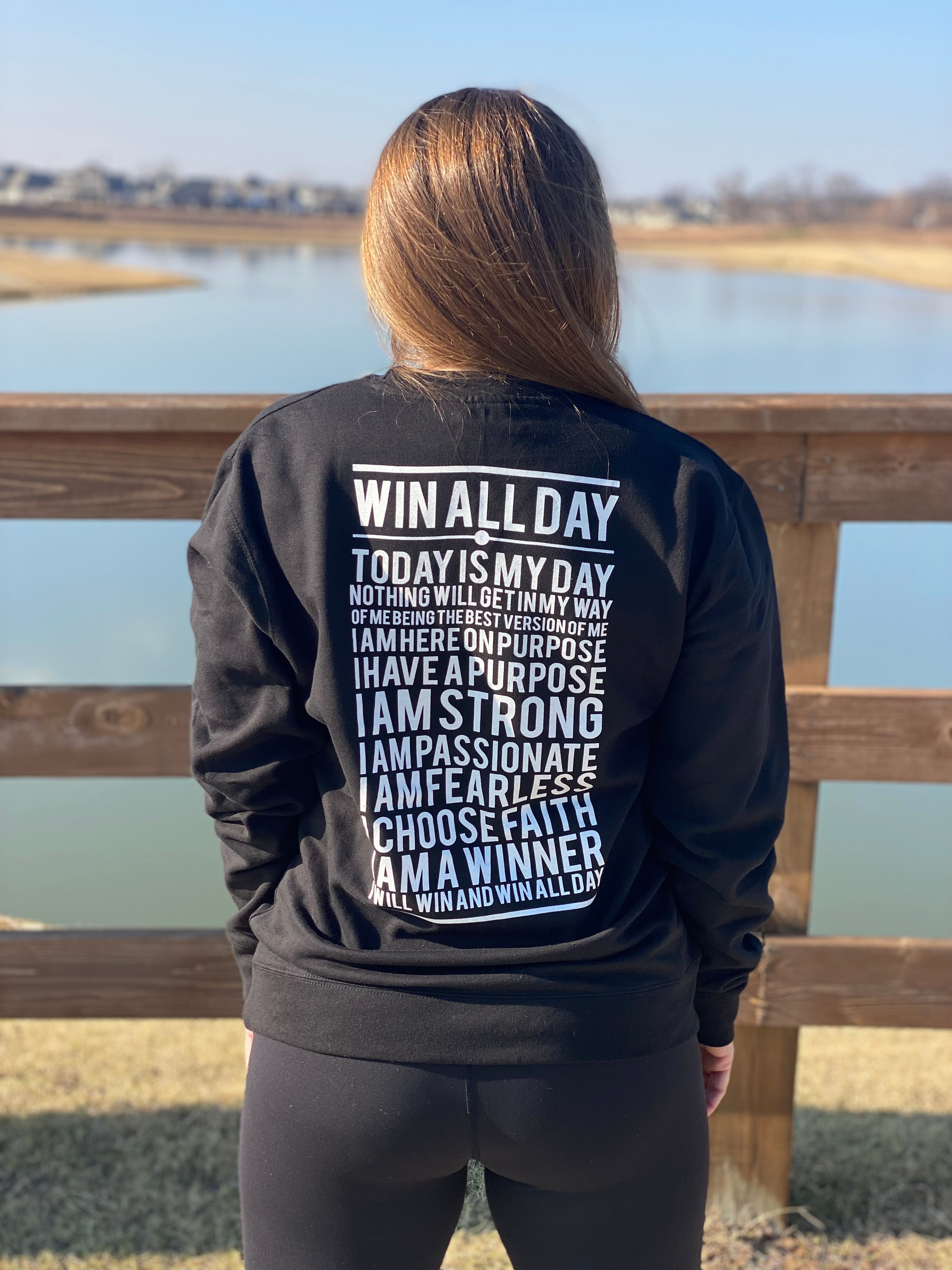 WIN ALL DAY - Unisex Crewneck Sweatshirt